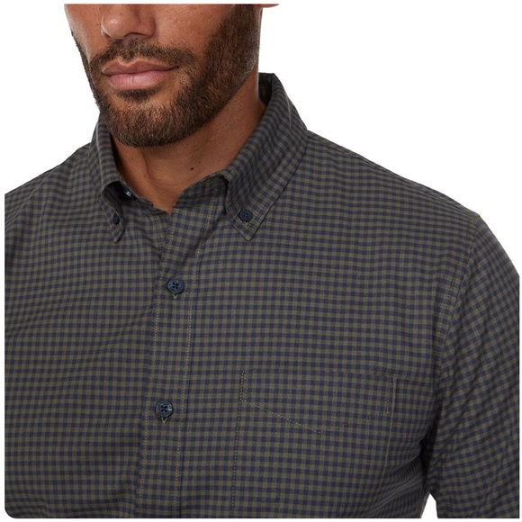 NWT Bonobos Men's Green/ Navy Checkered Button Down Shirt- S - Picture 2 of 11